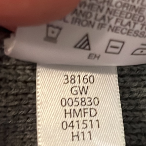 Hanna Andersson Sweater Zipper Mock Neck Stripes 100% Cotton Gray 140cm/US10 - Picture 7 of 7